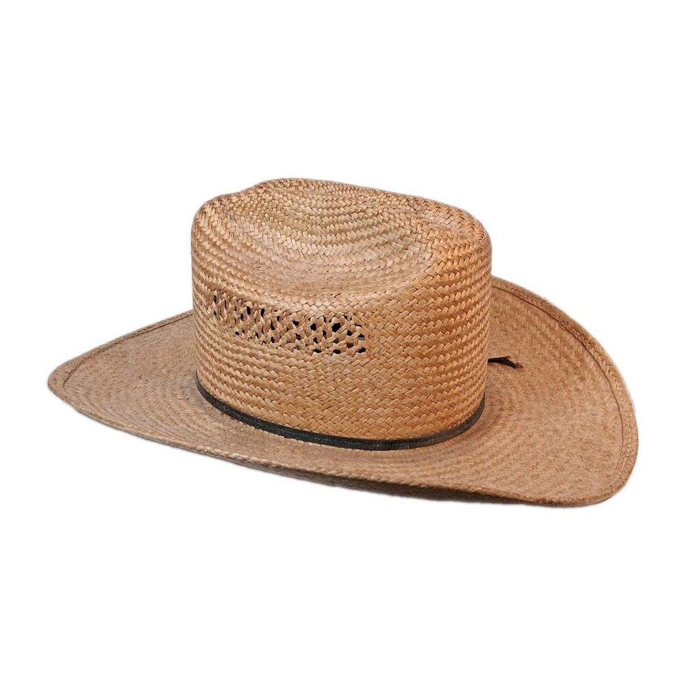 Bailey U-Rollit Straw Cowboy Hat Western PackableRollable Natural Tan 20.5"/6.5